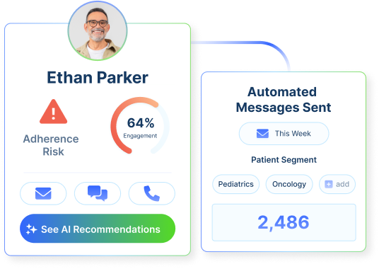 Modules showing reduced medical staff burnout through patient AI recommendations.