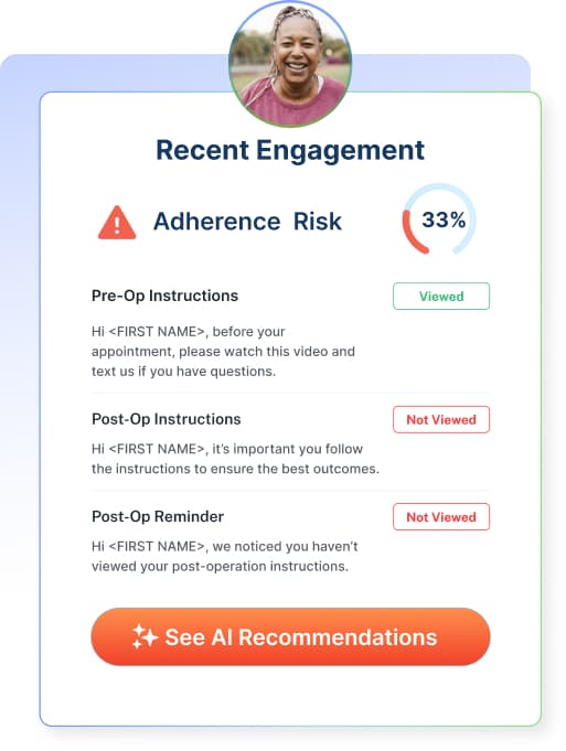 Image depicting an at-risk patient receiving AI-driven healthcare recommendations for remote treatment monitoring.